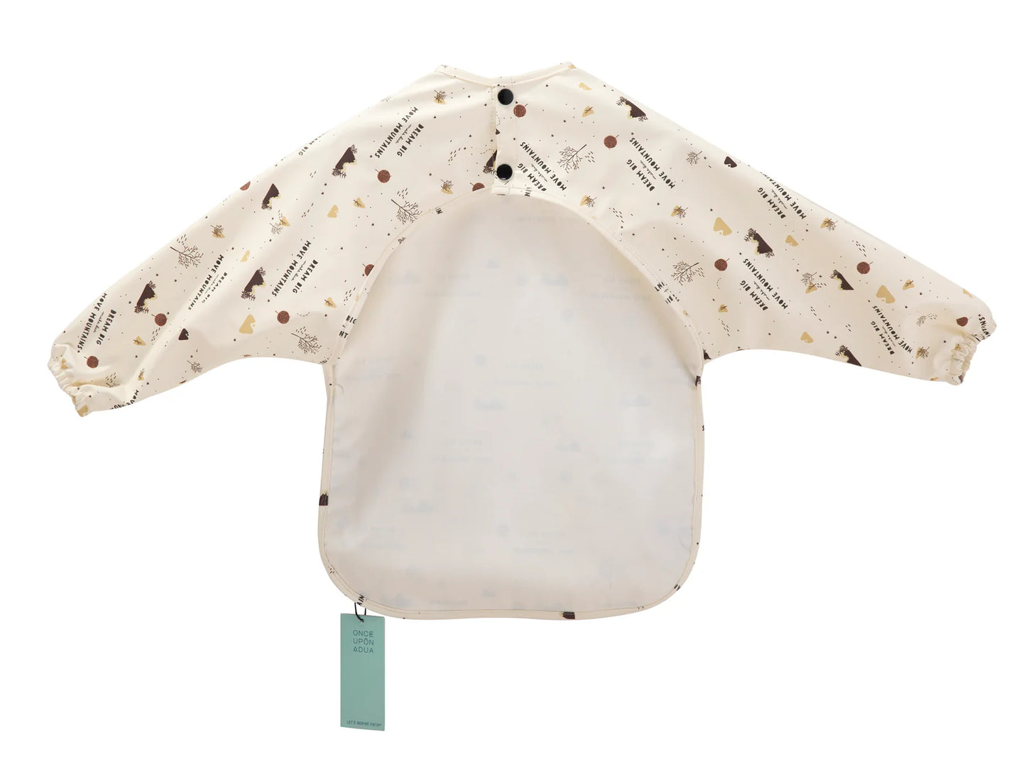 Long Sleeved Pocket Bib + Carry Pouch: Dream Big, Make Dua, Move Mountains