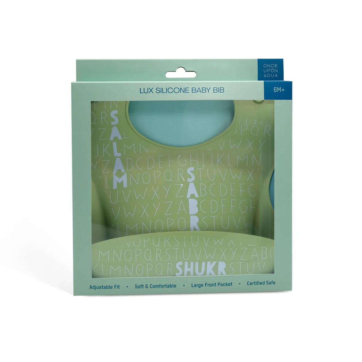 Lux Silicone Baby Bib: SALAM. SABR. SHUKR.