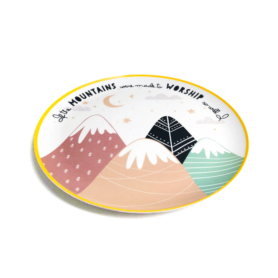 Kids Melamine Party Set - Mountain Collection / Set of 4 plates