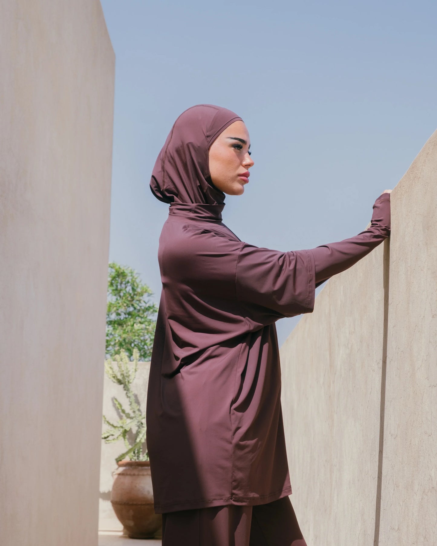 Sport hijab brown