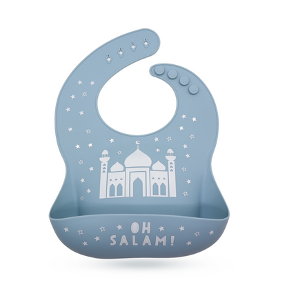 Lux Silicone Baby Bib: Oh Salam