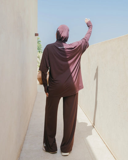 Sport wide pants brown