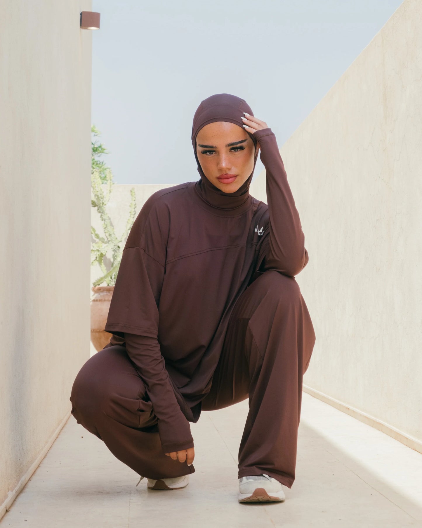 Sport wide pants brown