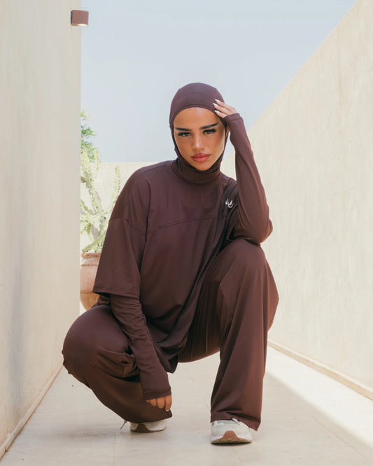 Sport wide pants brown
